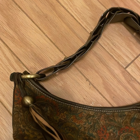 Beautiful dark paisley Tommy Hilfiger hobo bag. Closet clear out . No returns . - Picture 2 of 5